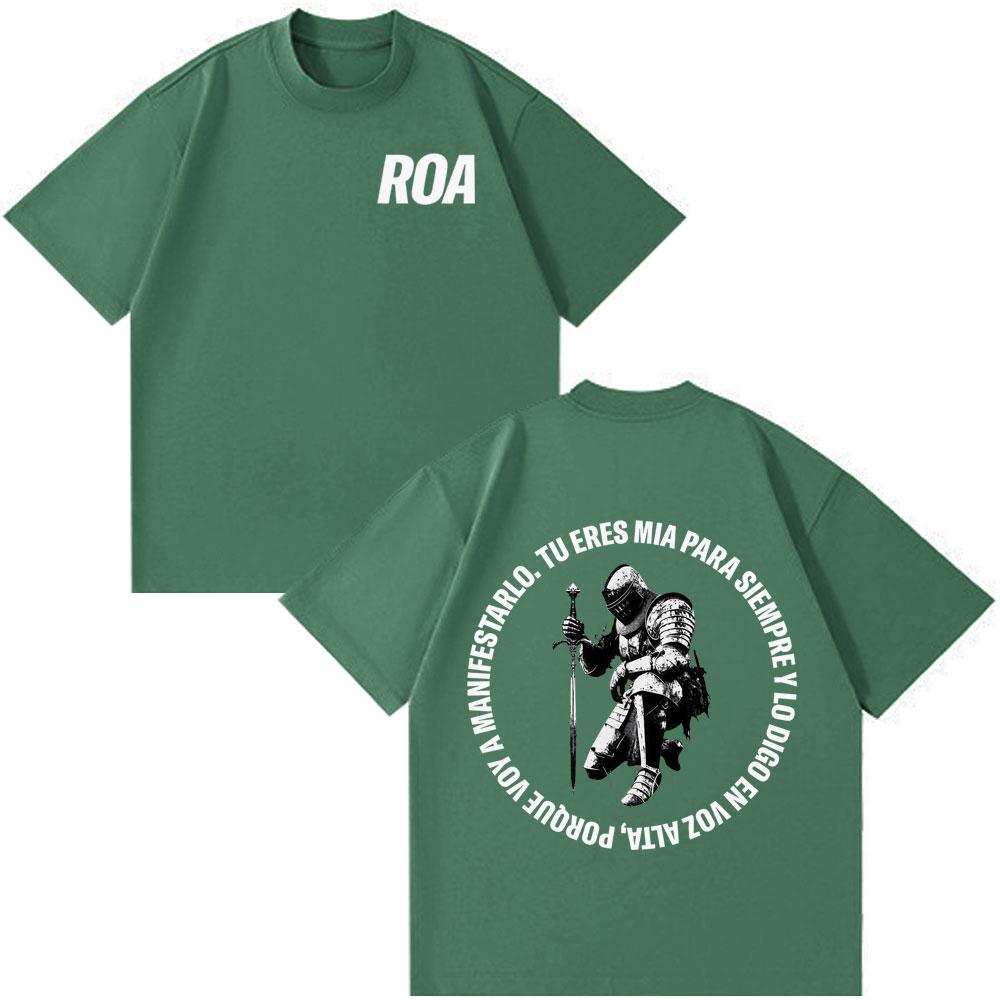 Rapper Roa Tour 2026 Fashion Print Tshirt Men Women Harajuku Vintage Tshirt Summer Cotton Casual Hiphop Punk Loose Tshirts