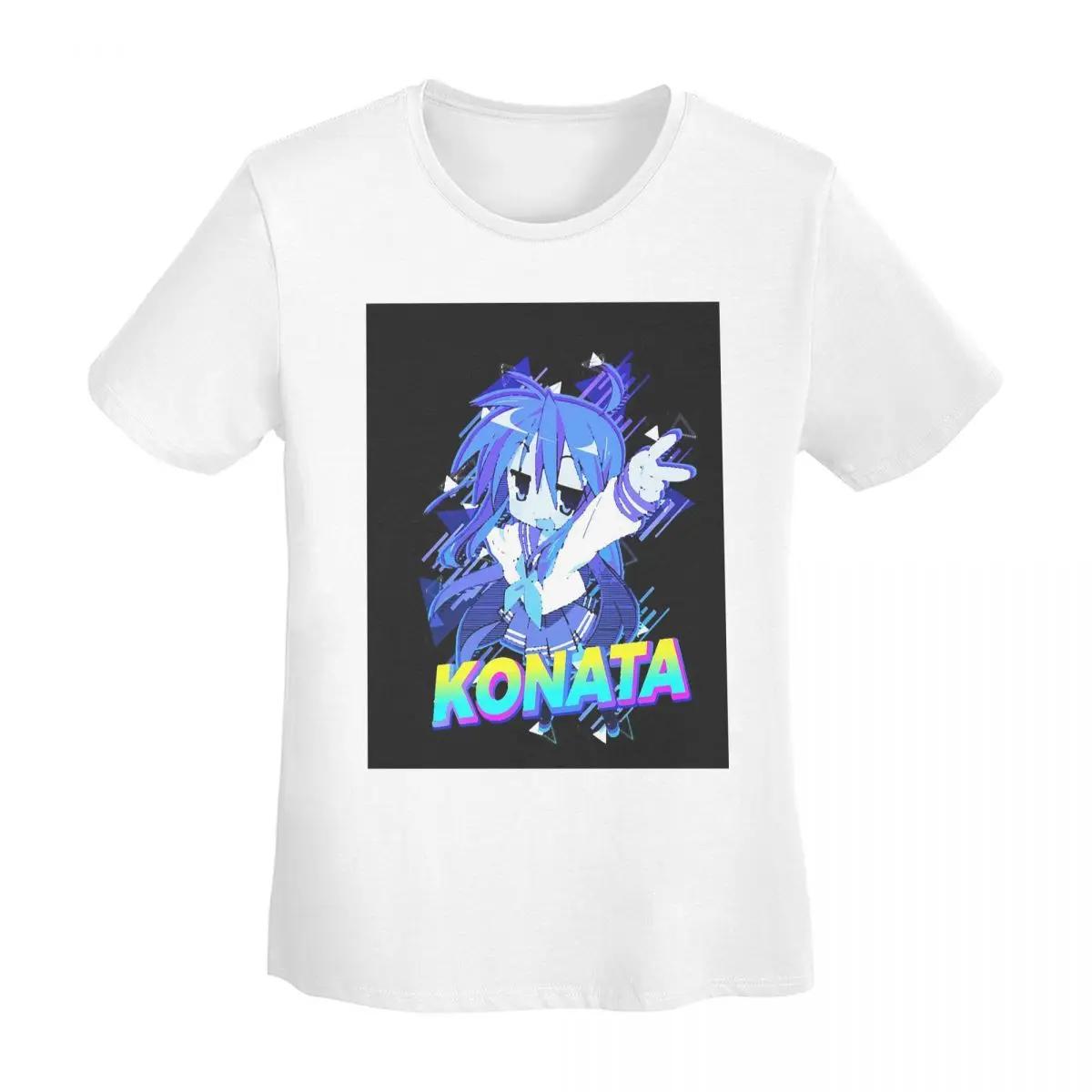 Lucky Star Anime Lucky Star Anime TShirt Women Short Sleeve T Shirts Round Neck Clothing Cotton Summer Tees Streetwear S