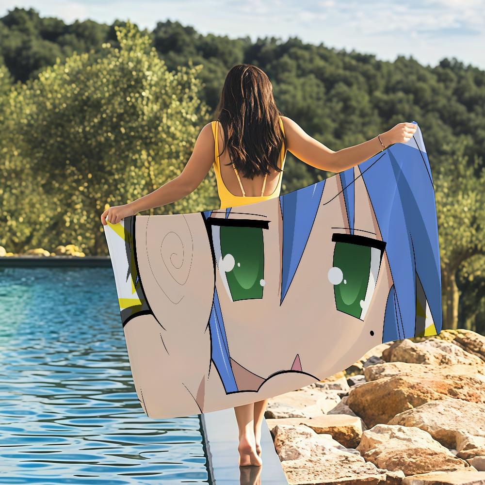 Lucky Star Anime kawaii cartoon Towel Quick Drying Beach Towels Are Suitable For Swimming Pools Camping Yoga And The Gym