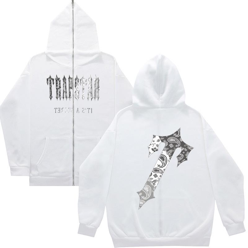 American revenge fleece sweater men's and women's high street hoodies Trapstar zip-up cardigan jacket autumn and winter