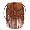 Bohemian Semicircle Leather Tassel Crossbody Bag