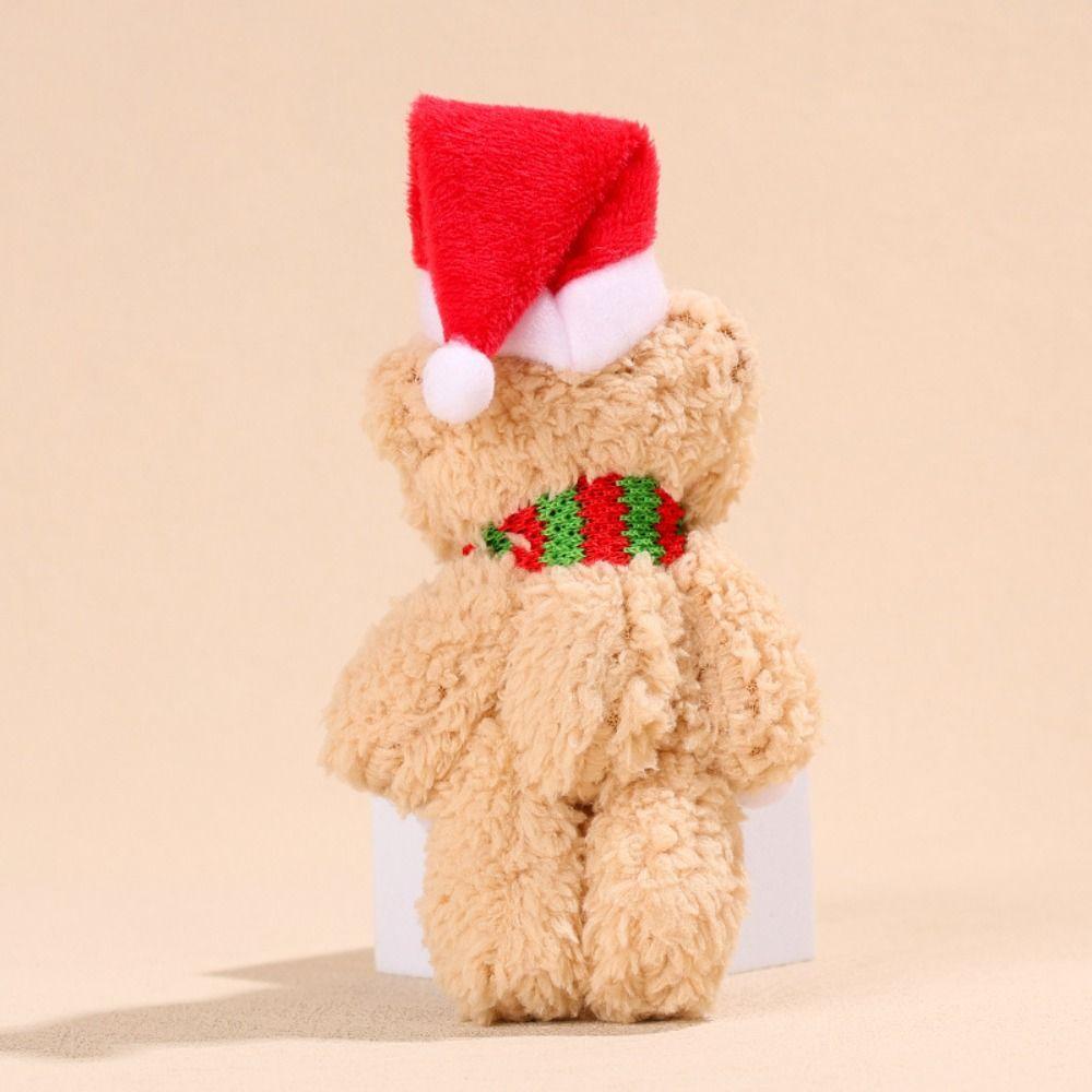 Plush Christmas Plush Bear Bear Scarf Flower Christmas Bear Plush Pendant  Couple
