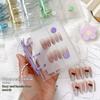 DIY Nail Art Stück Falsche Nägel Aufbewahrungsbuch mit Doppelschnalle 3 Löchern Kartenclip Displayboard Einfaches Album für Nagelpflege
