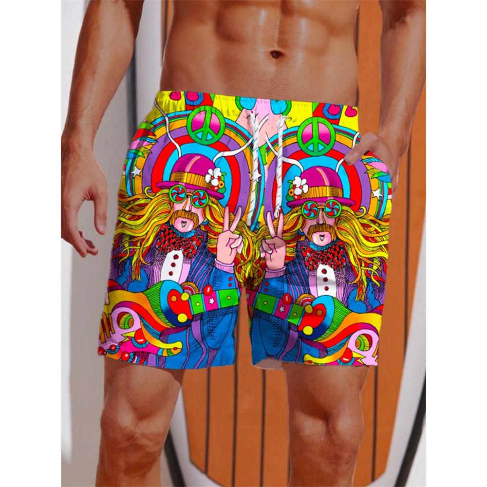 Summer Fashion Hawaii Beach Shorts For Men Outdoor Seaside Surf Short Pants Loose Quick Drying Man Swim Trunks