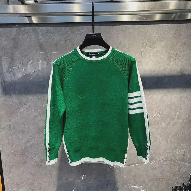 Men's Trendy Striped Slim Fit Long-Sleeve Sweater