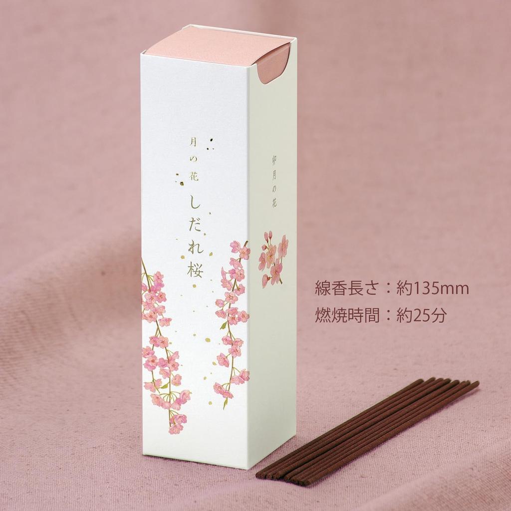Kameyama Moon Flower Weeping Cherry Blossom Scent, Approx. 90g, Approx. 130 Sticks, Incense