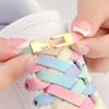 Colorful Elastic Cross Shoelaces without ties laces Sneakers 8MM Wide Flats No Tie Shoe laces Kids Adult Rainbow Rubber Shoelace