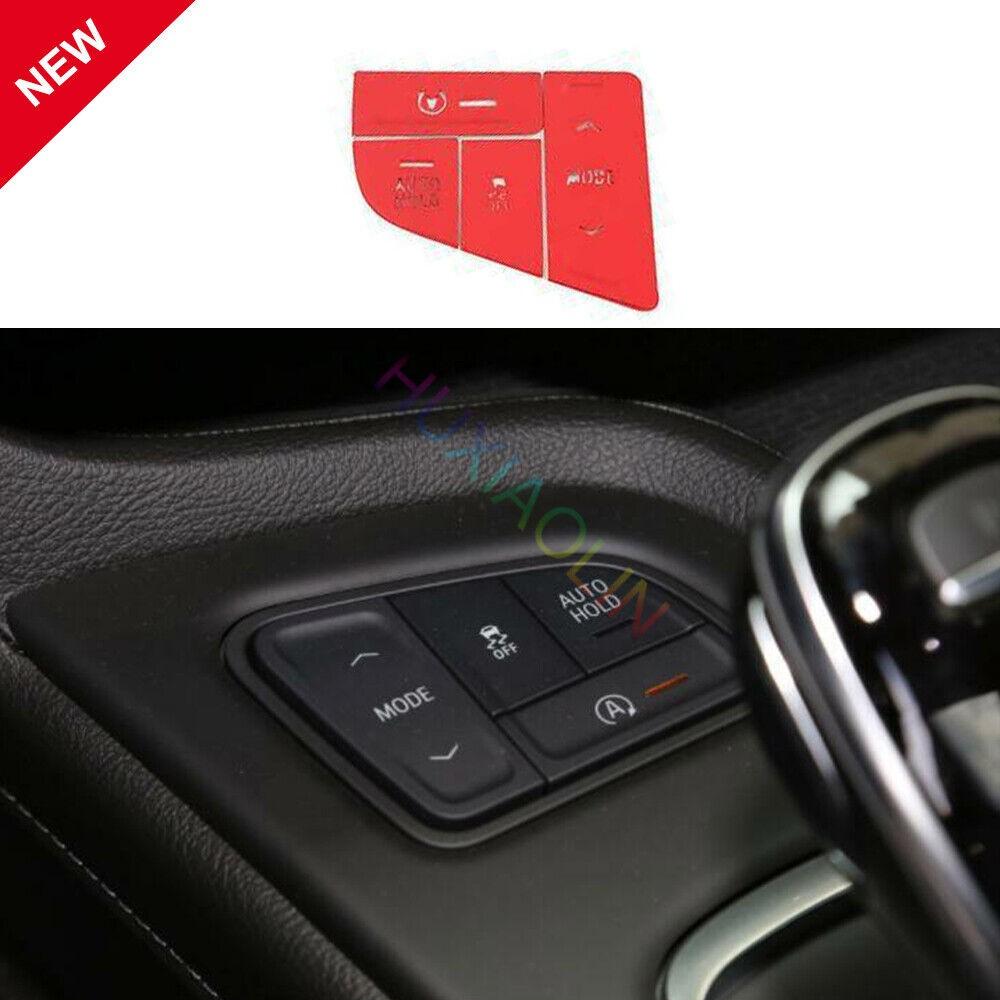 For Cadillac CT5 2020-2022 Red Middle Console Multimedia Button Cover 4PCS Fit