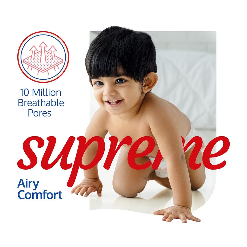 LuvLap Supreme Diaper Pants XXL 15-25Kg 46Pc 360 Degree Skin Care Aloe Vera Rash Prevention Super Light Core Breathable