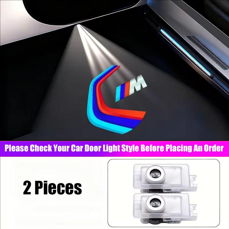 For BMW X6 LED Car Door Logo Welcome Lights Auto Laser Projector Lamp For BMW M E46 E90 E60 F30 F10 E39 E36 F20 G30 G20 E87 E30 F31 Sticker