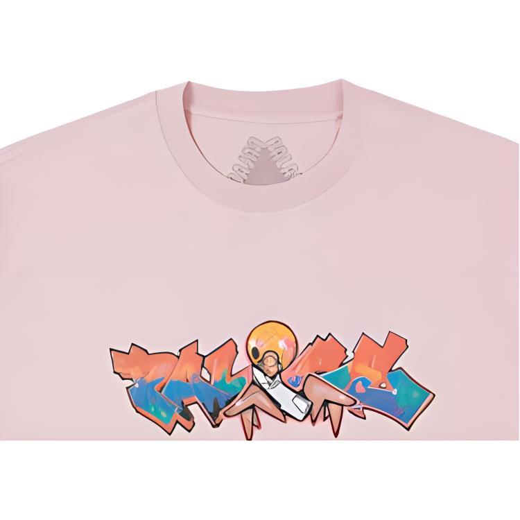Palace FW21 Ultimo Series Zomby T-Shirt Light Pink Cartoon Print Round Neck Short Sleeve T-Shirt Unisex T-Shirt P21TS234