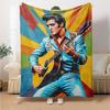 Elvis Presley Blanket Soft Cozy Perfect for Office Chair Picnics Office Four Seasons Multipurpose Modern Best Holiday Gift for Friends Family