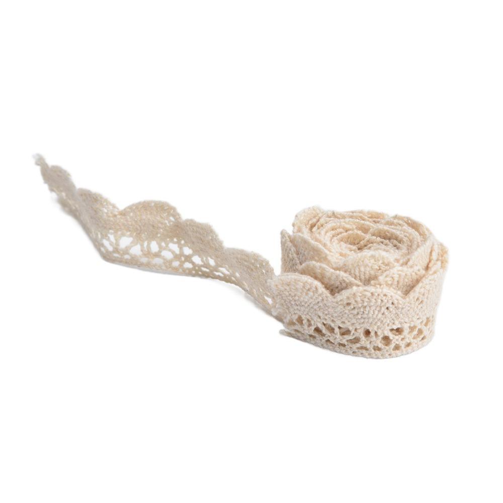 1pcs Beige & White &Black Cotton Lace Trim 2cm Width Scalloped Lace Edge For Curtain Decoration