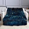 Starry Night Sky Pattern Patterned flannel blanket perfect for the bedroom living room, sofa, or a little nap