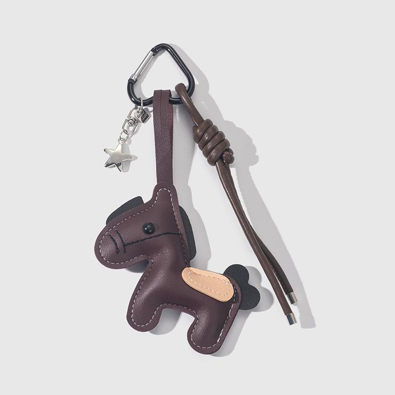 

Yogodlns Милий Міні-рюкзак Кінь зі Штучної Шкіри Підвіска на Руку Сумка-підвіска Аксесуари для Сумок-підвісок one size кавовий