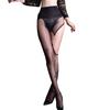 Women's Butterfly Print Oil Glossy Sheer Pantyhose Shimmery Tights With Hollowout Rhinestones Chain Garter Stockings
