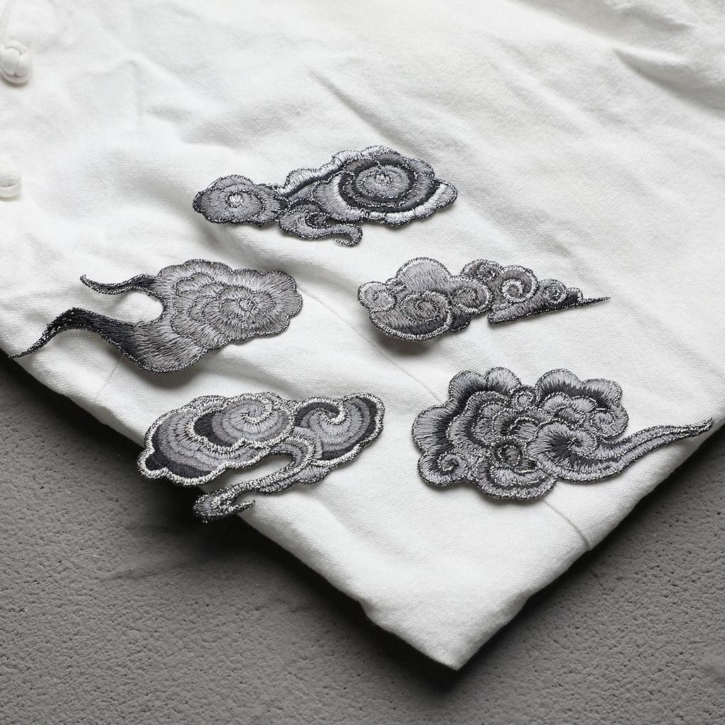 Dunhuang Auspicious Clouds Embroidery Cloth Patch Set for DIY Clothing Repair and Decoration