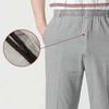 WTEMPO XL-5XL Spring Summer Autumn Winter Solid Casual Long Pants Men's Cotton Linen Elastic Mid-Waist Large Size Breathable Loose Pockets Trousers