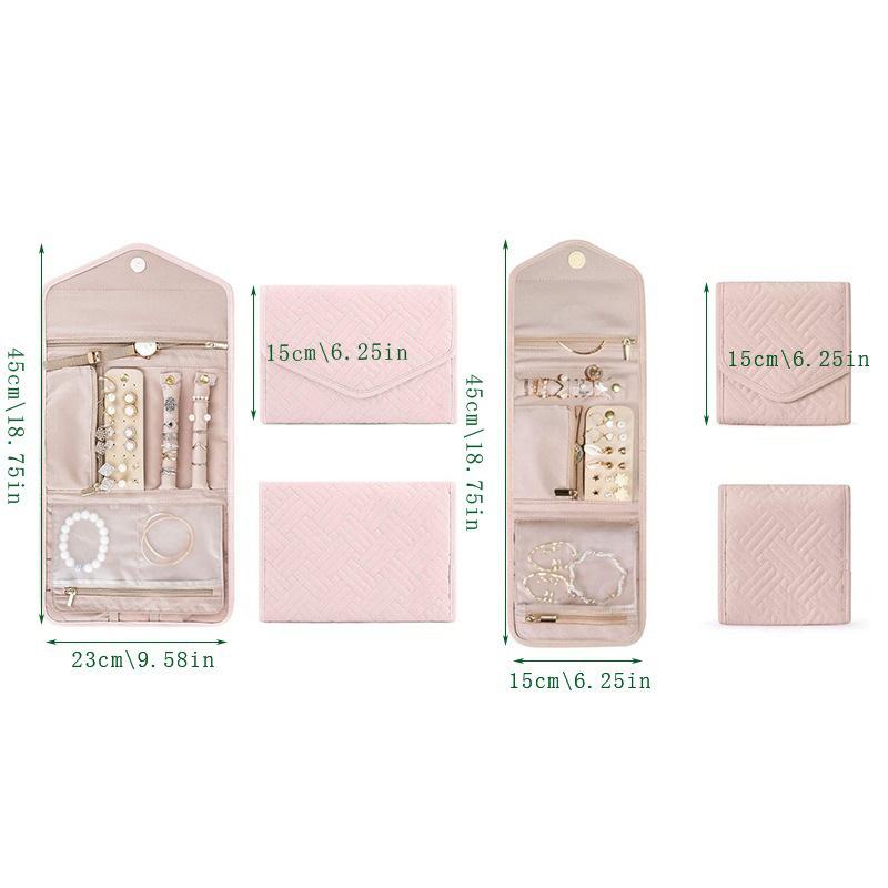 1pc Portable Jewelry Storage Bag Classified Jewelry Bag Travel Jewelry Pouch Earrings Rings Hair Accessories Organizer Bags