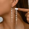 Simple Zirconia Ear Wire, Unique Long-style Fringed Earrings for Women, Embodying A Cold and Elegant Style.