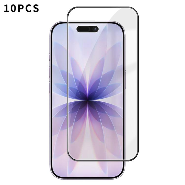 10pcs Kalebol High-Aluminum Screen-Printed Full-Coverage Anti-Fingerprint Black-Bordered HD Tempered Glass Film