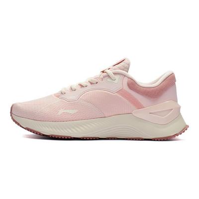 Li Ning Yue Ying Element Durable Breathable Low-Top Running Shoes Women Sneakers Peach Orange ARHR188-3