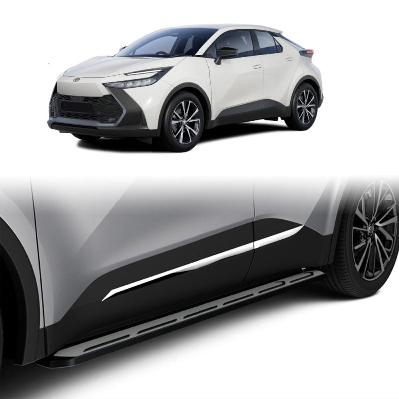 For Toyota CHR C-HR 2024 2025 ABS balck Side Door Body Molding Line Cover Trim Protector Exterior Decoration Accessories
