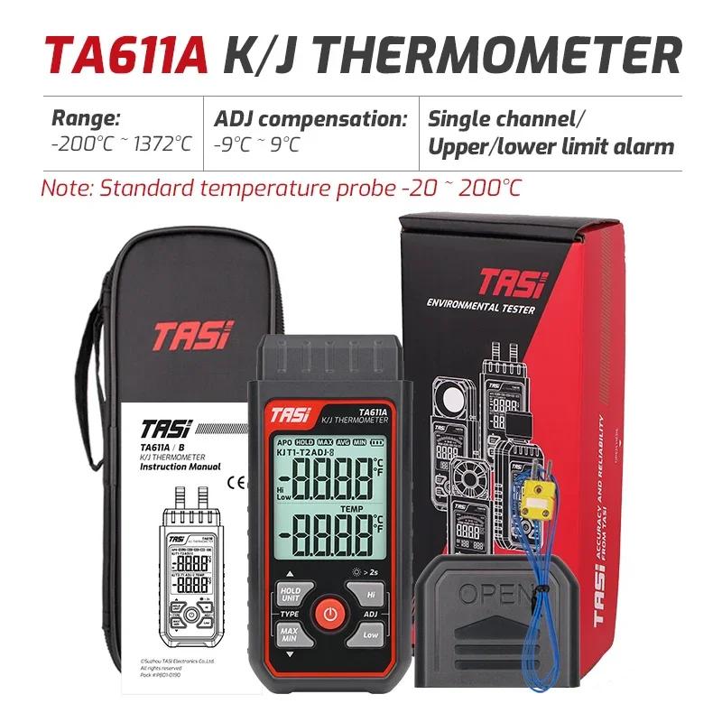 

TA611A TA611B Digital Thermocouple Thermometer K/J Thermometer Contact Temperature Tester LCD Screen Display C/ F Measuring TA611A