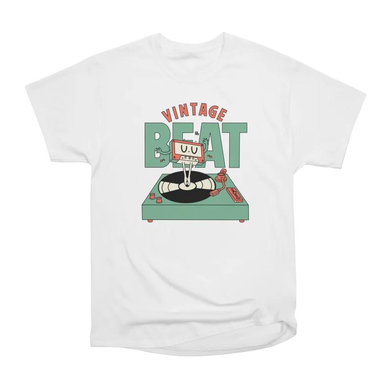 

Мужские повседневные рубашки с коротким рукавом ВИНТАЖНЫЕ BEAT Футболки Оверсайз футболки S белый