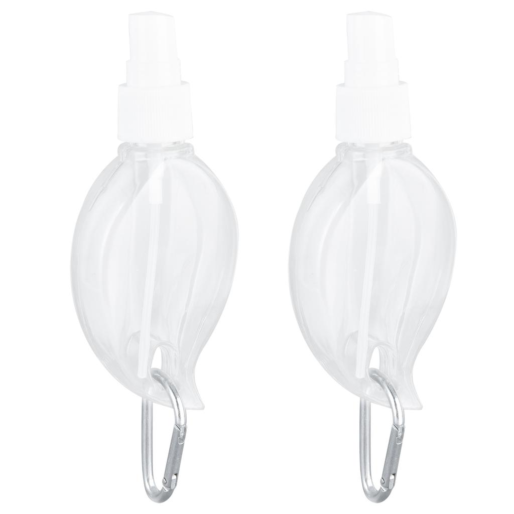 2 Pcs 50ml Travel Keychain Bottles Portable Plastic Clear Leakproof Refillable Empty Squeeze Container for Hand