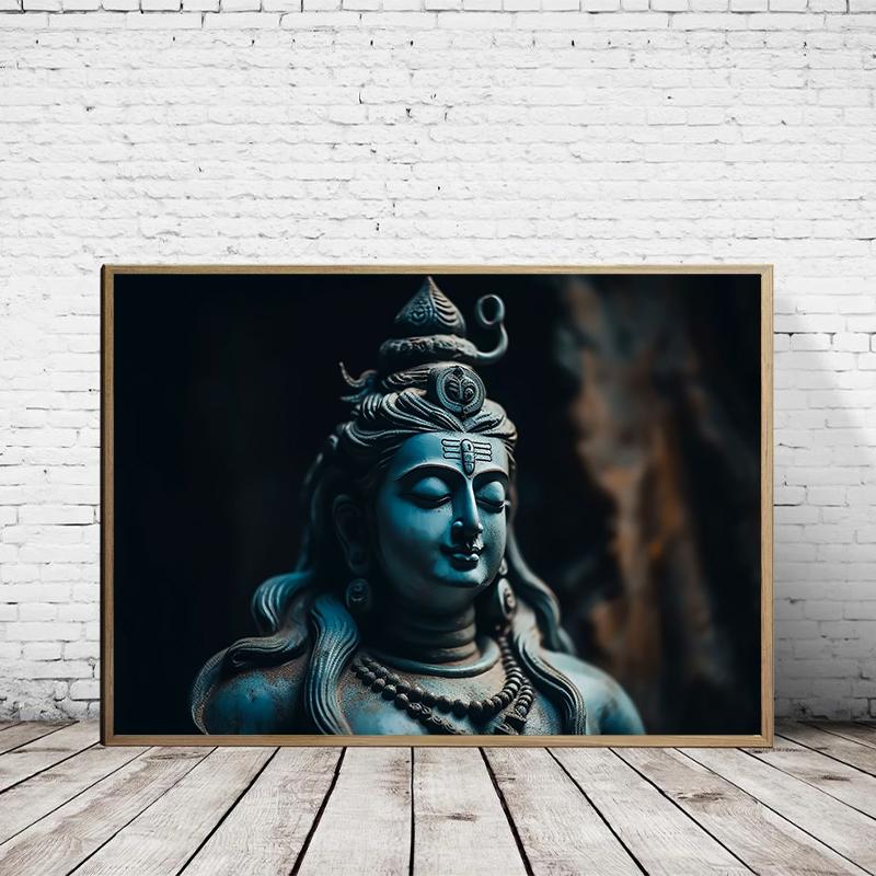 Indian Shiva Paint Hindu God Abstract Poster Art Poster Canvas Paintings Wall Art Pictures Home Decor Aesthetic Room Decor