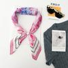 Summer imitation silk satin silk scarf magnetic suction silk scarf lazy silk scarf long necklace decorative thin scarf