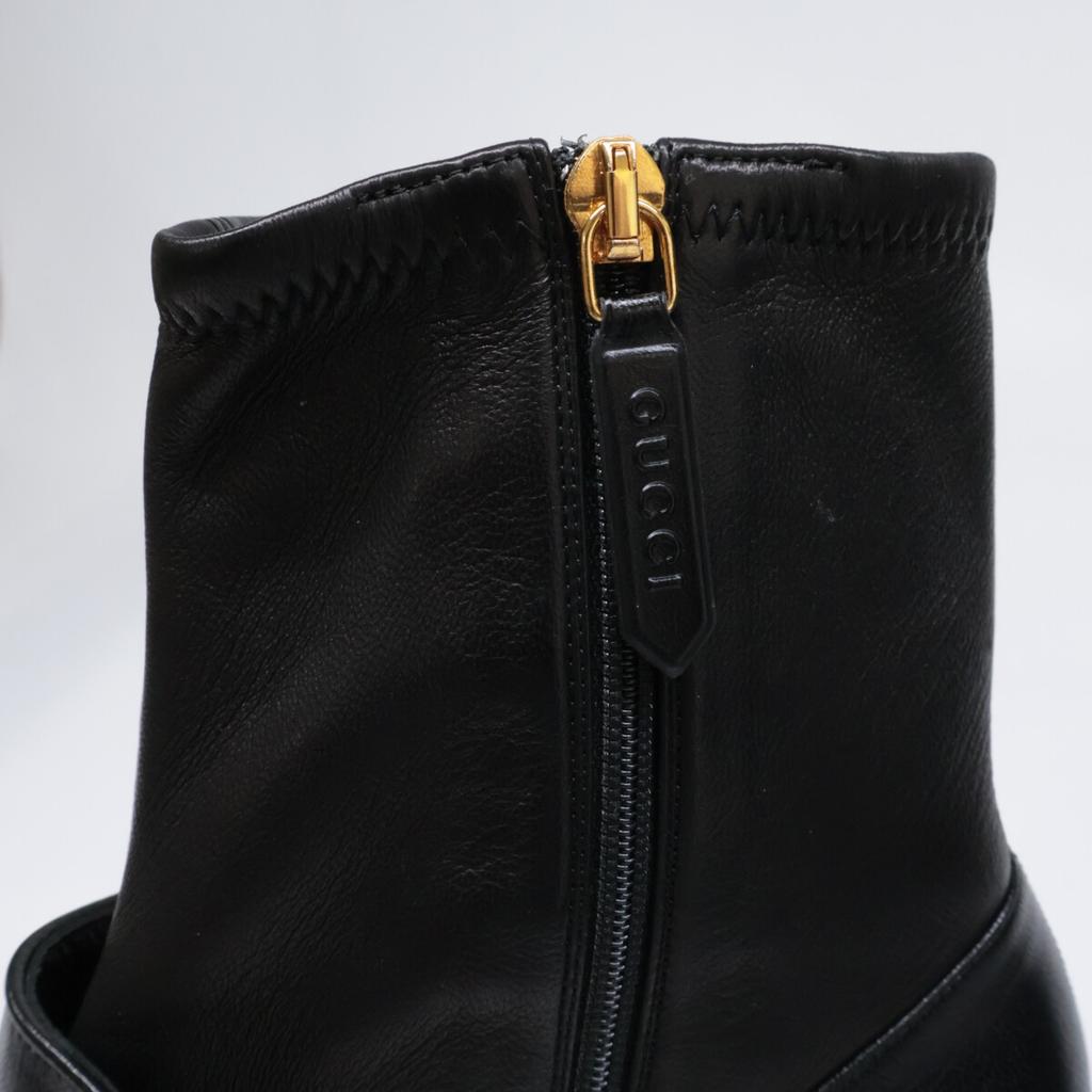 GUCCI 719830 Horsebit Women's Boots shoes 41 blackUsed