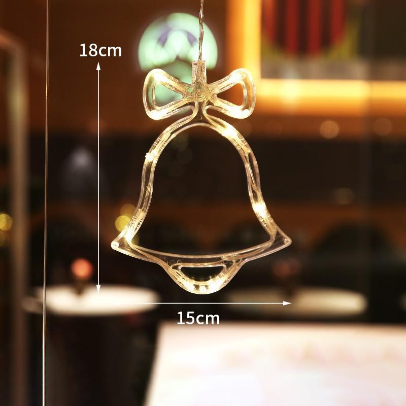 

Светодиодные рождественские огни, гирлянда Санта-Клауса, снеговика, оконные присоски, рождественские елки, праздничные украшения, цветные огни 1PC