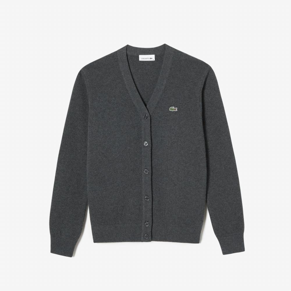 

Женский шерстяной кардиган LACOSTE Basic с V-образным вырезом AF189E53N EL6