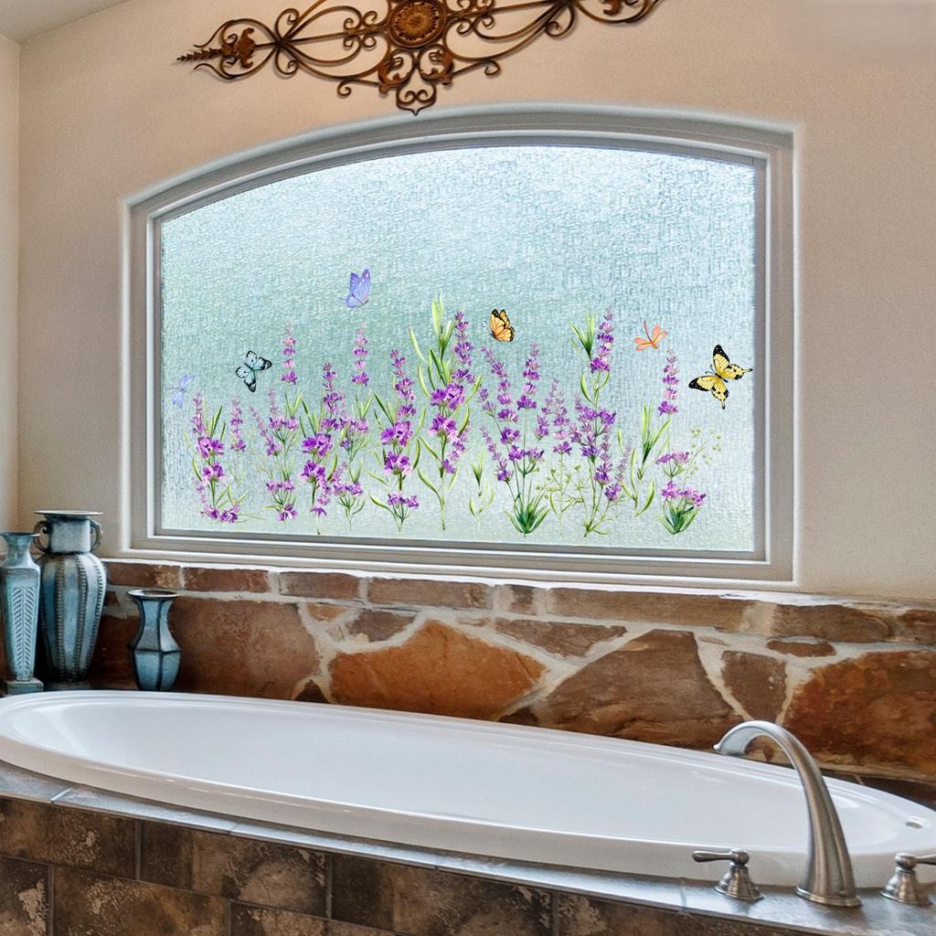 Floral Window Clings Window Decals Easy Damp-apply Installation