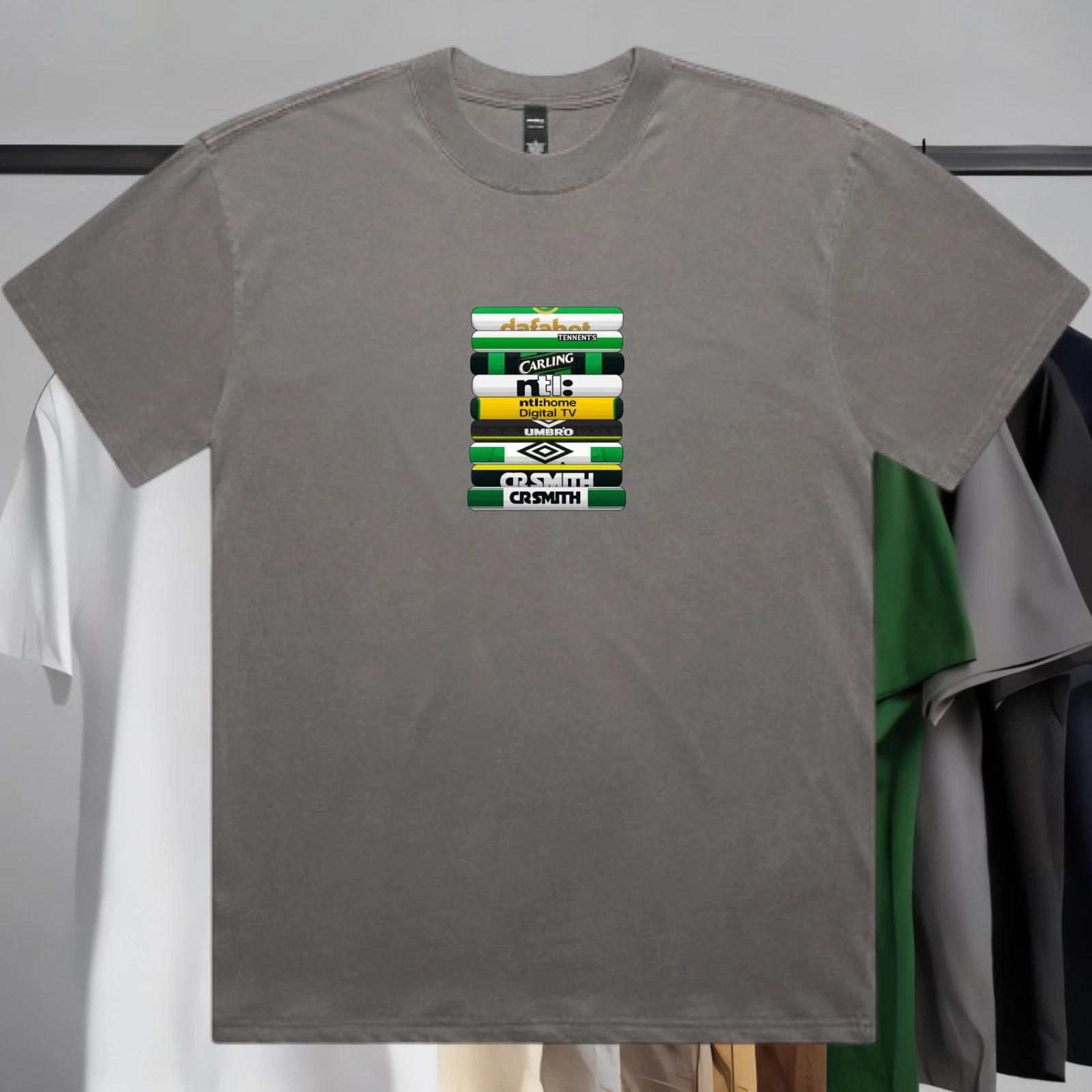 Celtic FC T-Shirt Folded Shirts Of The Past Shirt Mix Style Logo Shirt Fan Art M