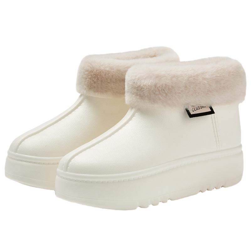 New Cotton Shoes for Homeowners, Non-slip and Warm In Winter, Fashionable Snow Boots, Piled Thickened Bag and Cotton Slippers
