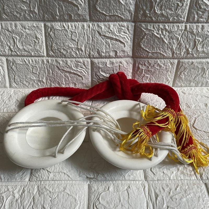 Professional Acrobatic Spinning Bowl Rubber Water Meteor Custom Double Rope with Tassel