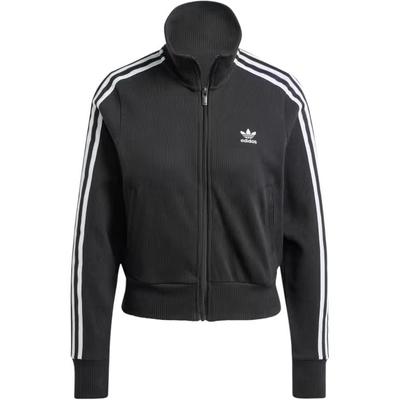 Eredeti Cipzáros Divat Csíkos Alkalmi Retro Sport Állógalléros Dzseki Női Dzseki Fekete IY7278
