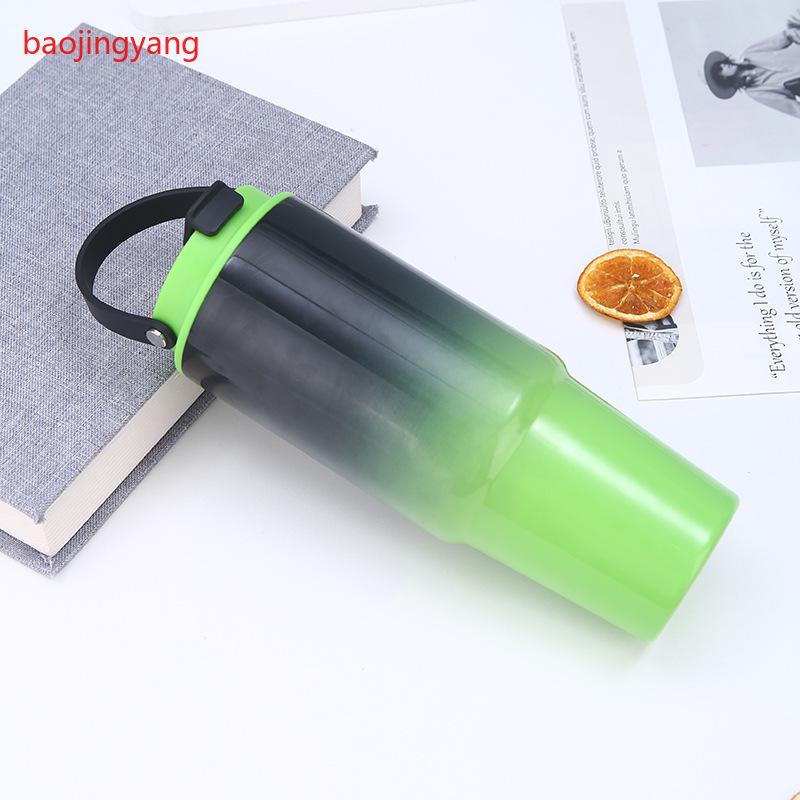 30oz Gradient Color Insulated Tumbler, 304 Stainless Steel Vacuum Cup, Portable Travel Mug with Handle