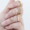 6Pcs/Set Women Golden Tone Stack Plain Slim Band Midi Ring Spiral Knuckle Rings