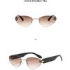 Women's sunglasses, triangular frameless sunglasses, men's and women's fashion sunglasses