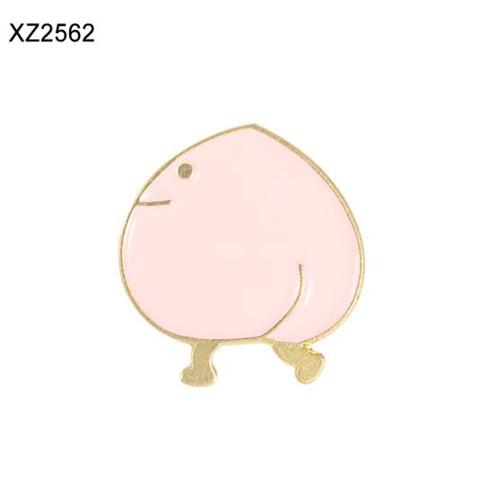 Unisex Walking Peach Hruška Ovoce Smalt Brož Odznak Šátek Taška Oblečení Dekor