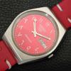 JAPAN VINTAGE SEIKO 5 AUTOMATIC 6309A MENS ARABIC RED COLOR DIAL WATCH A701585-5 R206b-a701585