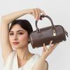 Niche design leather retro underarm bag 2026 new bowling bag Boston underarm bag shoulder bag women's bag