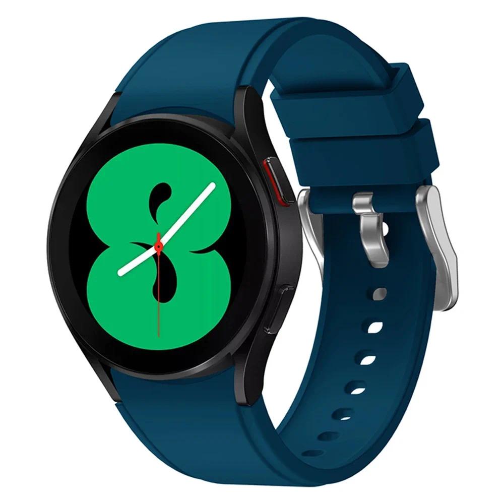 20mm Silicone Strap For Samsung Galaxy Watch 7 6 5 4 44mm 40mm 5 Pro 45mm No Gap Comfortable Wristband Watch 6 Classic 47mm 46mm
