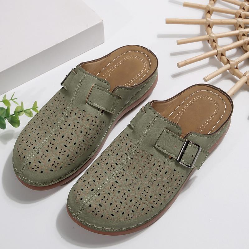 New Spring and Summer Bag Head Slippers Women's Platform Sandals Large Size Casual Bag Head Empty Half Drag Lazy Shoes