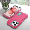For iPhone 16 Pro Case PC+Silicone+EVA 3-in-1 Protective Phone Cover with Kickstand