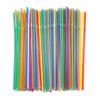 100-Pack 5mm Food-Grade Bendable Plastic Straws: Colorful Disposable Straws for Juice, Milk, and Tea